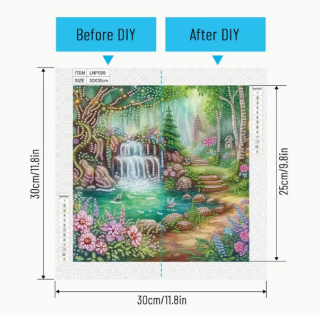 Preview: Diamond Painting Landschaft & Wasserfall